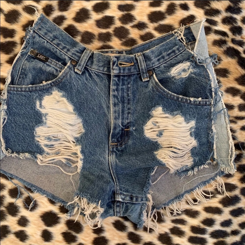 LF Two toned distressed shorts